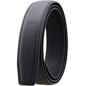 Cintura da uomo in pelle di vacchetta semplice e automatica da 3,5 cm di larghezza senza fibbia - Product Image 6