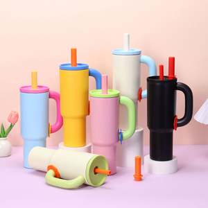 Colorful New Design Thick <b>Handle</b> Customized 304 Stainless Steel Mug Vacuum Insulated <b>Tumbler</b> <b>With</b> <b>Straw</b> Outdoor Use - Product Image 6