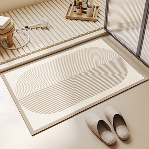 Alfombra de baño de tierra de diatomeas de diseño minimalista, absorbente, antideslizante y de secado rápido. - Product Image 4