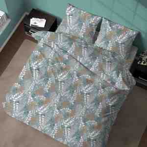 <b>Duvet</b> Cover <b>Set</b> 100% Cotton FOGLIA Design German <b>Single</b> 135x200cm - Product Image 3