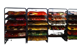 ขาตั้งแสดงพรมโลหะและ MDF แบบพับได้พร้อมโต๊ะสำหรับพรมปูพื้นและตัวอย่าง - Product Image 5