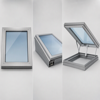 Verrière Fenêtre de Toit Électrique Verticale Aluminium Rupture Pont Thermique Double Vitrage Ventilée Efficace Énergétique