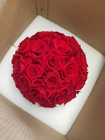 Rose éternelle de la Saint-Valentin, fleurs artificielles en soie, rose stabilisée, boîte cadeau de fleurs