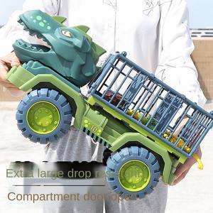 Transportador deslizante de plástico de 41cm, camión de basura grande, coche de ingeniería de dinosaurios con jaula grande - Product Image 3