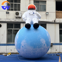 Modèle gonflable personnalisé de planète et d'astronaute en tissu Oxford, accessoires de décoration promotionnelle pour campagne publicitaire sur le thème de l'espace