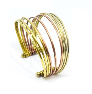 25 December Christmas Jewelry blood circulation <b>copper</b> jewelry Custom Brass Cuff Bracelet Heavy Weight Fashion Brass Jewelry - Product Image 5