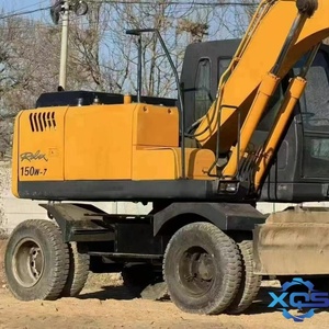 Excavatrice sur chenilles Hyundai d'origine de 15 tonnes, modèle 2018, d'occasion, avec moteur Cummins, roulement de boîte de vitesses, PLC et boîte de vitesses - Vente à prix réduit - Product Image 3