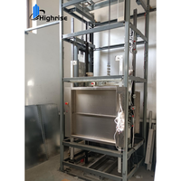 Monte-charge alimentaire à 3 étages pour restaurant, capacité 100kg 200kg, type monte-charge motorisé à chargement par le haut