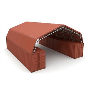 Abri de jardin autoportant résistant aux charges de neige, galvanisé à chaud, avec toit <span class=keywords><strong>en</strong></span> pente, pour conteneurs, stockage de marchandises, parking 3 <span class=keywords><strong>voitures</strong></span> - Product Image 5