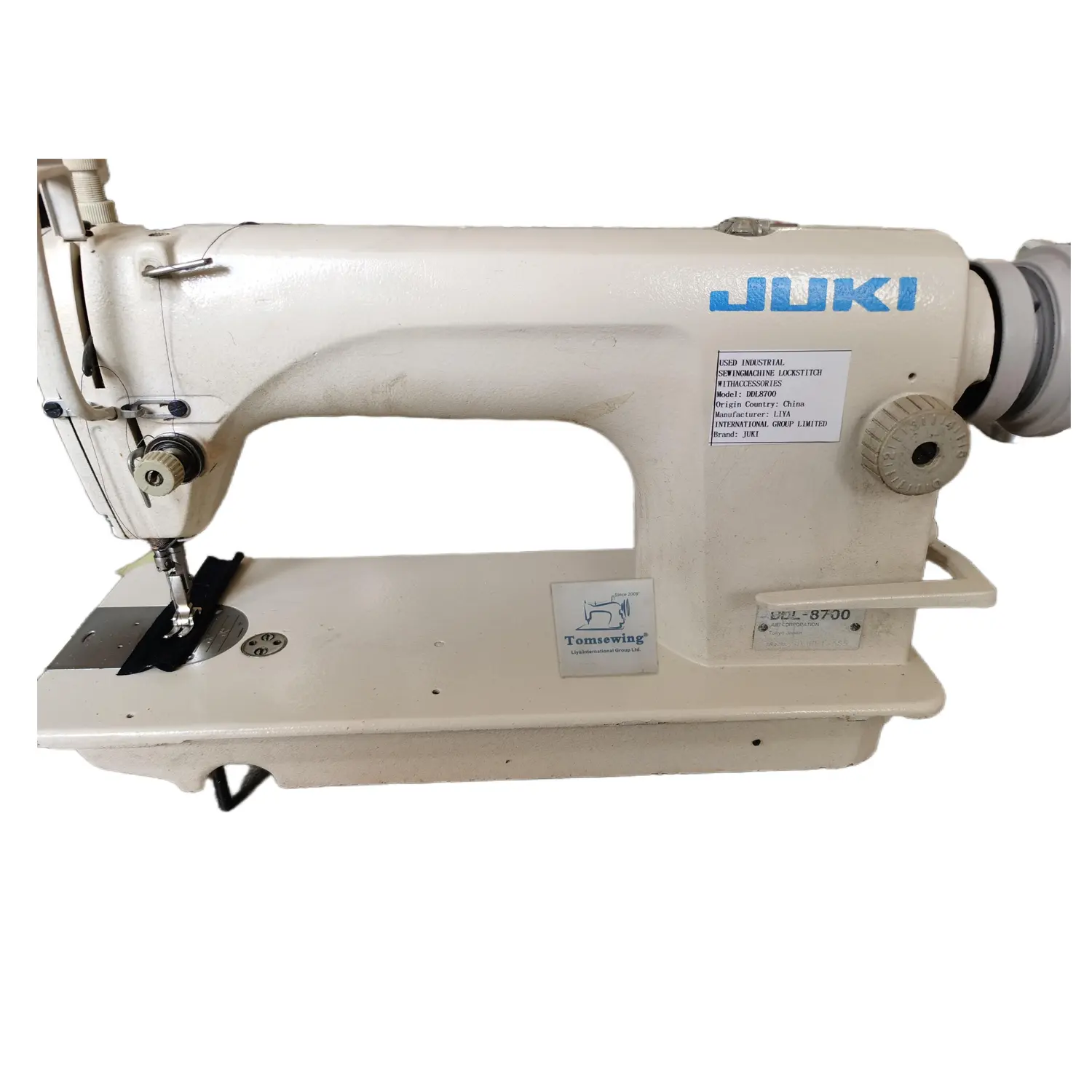 Máquina DE COSER Juki-DDL de segunda mano 8700 Japón venta usada en México India Nigeria Pakistán Chile Turquía reacondicionada por Tomsewing