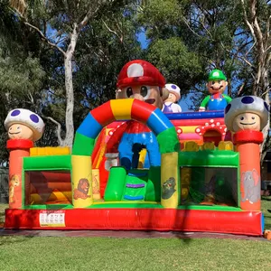 High Quality Inflatable Bouncy Castle With Slide Cartoon Inflatable Kids Jumper Bouncer Combo Slide