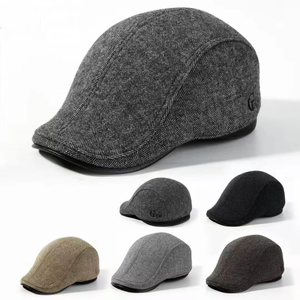 아빠 할아버지 귀 보호 중년 노인 겨울 모자 남성용 야외 방한 두꺼운 아이비 캡 Rbelse 56-58CM - Product Image 1