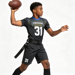 Nieuw ontwerp jeugd flag football shirt vocht afvoerend 7V7 flag football kleding - Product Image 1