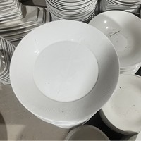 Cartons en gros de vaisselle en céramique blanche mélangée pour restaurant, hôtel, maison, salle à manger