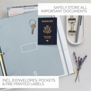 Lino cuando si me muero en caso de que me pierda papeles importantes folio organizador de documentos final de la vida planificador carpeta con etiquetas - Product Image 2