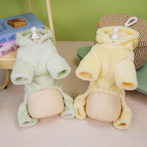 Yeni varış sevimli karikatür dinozor dört bacaklı köpek giysileri çift taraflı kadife sonbahar/kış küçük orta ölçekli Pet giyim - Product Image 3