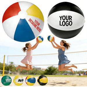 Pelotas de playa inflables de PVC con impresión colorida, ecológicas y personalizadas, al por mayor de fábrica, pelotas de juguete de playa arcoíris para promoción - Product Image 3