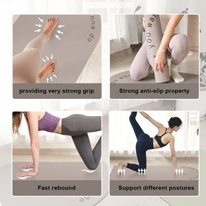 Tapete de <span class=keywords><strong>Yoga</strong></span> Antideslizante de Goma Marrón Ecológico, Ovalado, de PU, de Alta Calidad, con Logotipo Personalizado, Duradero, de la Fábrica Sansd - Product Image 3