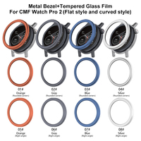 Profitez d'une jolie lunette en métal + étuis de protection pour montre en verre trempé pour étui de protection pour montre intelligente CMF Watch Pro 2