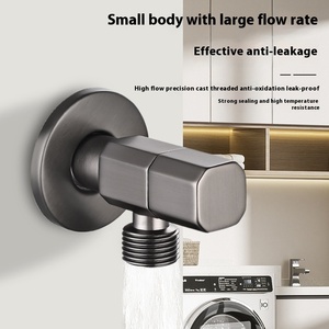 Large Flow Lengthened 4-Minute Angle <strong>Shattaf</strong> Triangle Valve Full Copper Thickened <strong>Hot</strong>/<strong>Cold</strong> Water Check Valve for Bathroom Water - Product Image 2