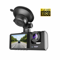 Caméra de rétroviseur de voiture DVR, enregistreur de conduite, vision nocturne, 1080P IPS, double objectif, grand angle 170°, caméra embarquée étanche