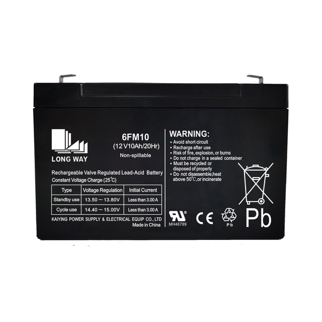 LONGWAY High Quality 12V10Ah 6FM10 General Series Gel Batteries for UPS Electric Wheelchairs Solar System Used Lead Acid Battery