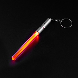 Acrylic Mini LED Light Saber Keychain <strong>Glow</strong> <strong>Stick</strong> for Party Decoration Promotional Carabiner &amp; Keychain - Product Image 2