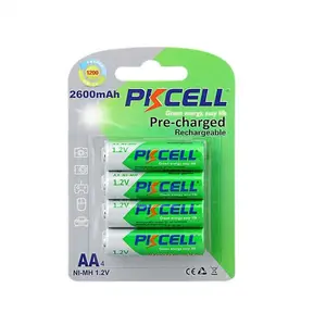 고품질 PKCELL 1.2v ni-cd ni-mh aa 2600mAh 충전식 배터리 깊은 사이클 유형