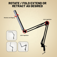 Lampe de bureau à luminosité réglable, protection des yeux, commande tactile, bras articulé à pince, éclairage LED pour la lecture, le bureau, les étudiants