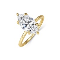 Bague de fiançailles de luxe en argent sterling 925 avec moissanite taille marquise 2 carats pour femme