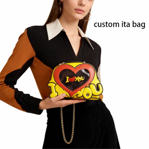 Индивидуальная сумка-ита в форме сердца с прозрачным окном для коллекционных значков, уникальный дизайн, подарок на День святого Валентина, женская сумочка - Product Image 2