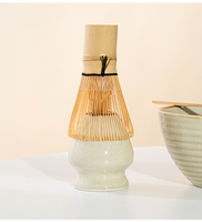 Ensemble de fouet à thé en céramique personnalisé en bambou unique, accessoires de matcha, cadeau, kit personnalisé avec bol à matcha