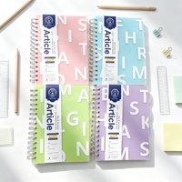 Carnet à spirales A5 avec couverture rigide en polypropylène et 4 séparateurs en PP pour étudiants, produit promotionnel