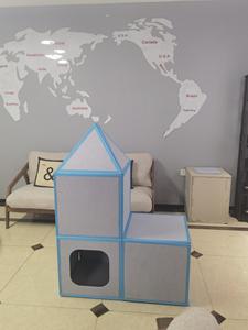 Una casa magnetica A forma quadrata per i bambini per assemblare Set facilmente A scatto insieme con pannello quadrato e triangolo Booster Pack - Product Image 2