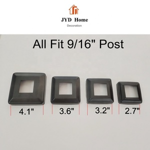 JYD copertura di Base <span class=keywords><strong>in</strong></span> <span class=keywords><strong>ferro</strong></span> stampato di facile installazione adatta a Base piatta per palo di recinzione da 9/16 "per la vendita calda del pilastro da 9/16" - Product Image 2