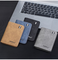 Dompet Desainer Merek Kustom Mini Tipis Multi Slot Dompet Pria Mewah Kecil Dompet Kulit PU Bisnis Lipat Premium untuk Pria