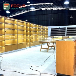 ตู้โชว์ร้านขายบุหรี่ขนาดใหญ่ ตู้ไม้กระจกพร้อมไฟ LED สำหรับโชว์ยาสูบ - Product Image 2