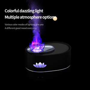 Atomizador ultrasónico portátil, difusor de aceite esencial, Aroma de grano de madera con altavoz de reloj y Material plástico de alimentación USB - Product Image 4