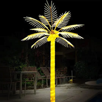 Lumière LED décorative d'extérieur personnalisée, 3M, 4M, 5M, pour parc, réaliste, aspect naturel, palmier en cocotier artificiel