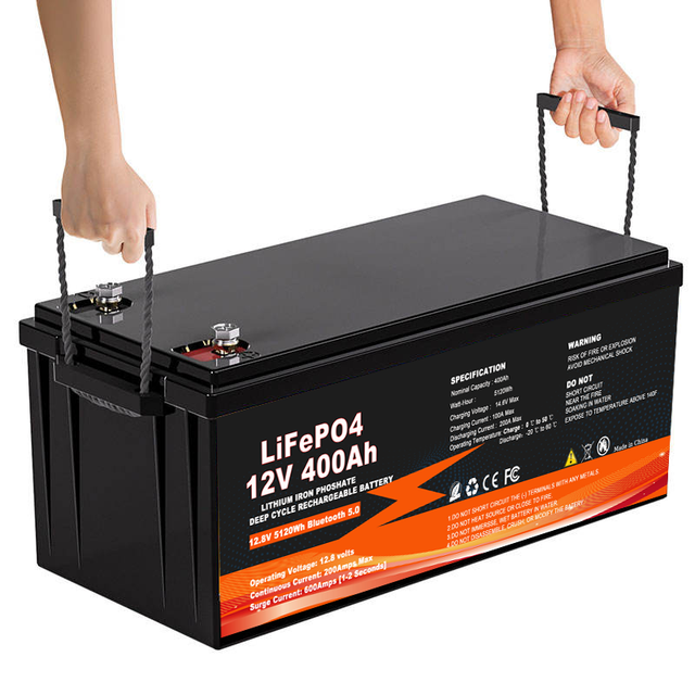 EU Stock Lifepo4 Lithium Iron Phosphate Battery Pack 12v 400ah with Bms for RV Electric Car Scooter Motorcycle Boat Deep Cycle
