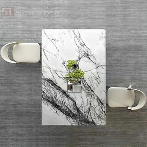 Bàn ăn sang trọng kiểu Ý hiện đại, bàn ăn Calacatta Viola cho nhà hàng khách sạn, bàn ăn cỡ lớn cho phòng ăn biệt thự khách sạn - Product Image 4