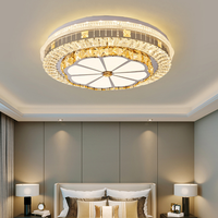 Plafonnier LED rond en cristal pour chambre principale, chambre moderne et simple, balcon, vente directe usine, lampe de chambre 2026
