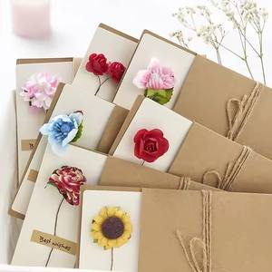 <span class=keywords><strong>Carte</strong></span> de vœux artisanale en papier kraft rétro personnalisée offset <span class=keywords><strong>gratuite</strong></span> pour Noël, <span class=keywords><strong>anniversaire</strong></span>, Saint-Valentin - Design fleurs séchées - Product Image 4
