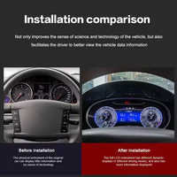 12.3 ''cluster de tableau de bord numérique LCD de voiture pour VW Volkswagen Touareg 2003-2010 compteur de vitesse automatique panneau d'instruments virtuels Cockpit