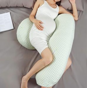 Almohada de lactancia en forma de U para dormir de lado en verano con protección lumbar, almohada de maternidad para mujeres embarazadas - Product Image 2