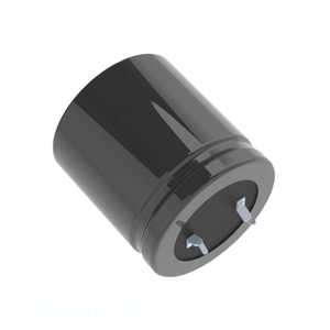 Condensateur LGM2W181MELA25 à traversage de circuit, en aluminium, 180 µF, 20 %, 450 V, à fixation par clip, 180 µF – Distributeur agréé - Product Image 1