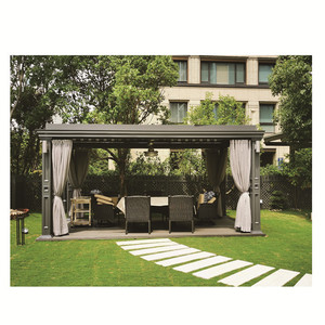 Pergola motorisée en aluminium rectangulaire de style classique, abri de jardin électrique pour villa, couverture de patio - Product Image 3