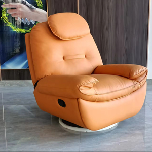 Sofá cama individual de cuero eléctrico reclinable, sillón de una plaza, sillón de hotel, sofá columpio y mecedora, directo de fábrica - Product Image 3