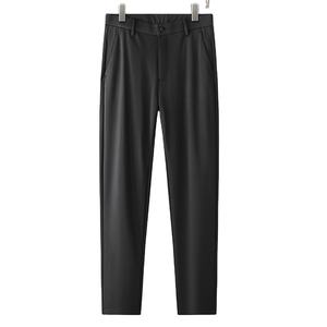 Pantalon de costume droit léger pour homme, taille mi-haute, en nylon très extensible, style décontracté – Grande Vente - Product Image 3