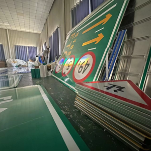 निर्माण राजमार्ग पार्किंग साइन बोर्ड डिजाइन एल्यूमीनियम सड़क सुरक्षा वक्र संकेत रात को प्रतिबिंबित यातायात मार्गदर्शन संकेत - Product Image 5